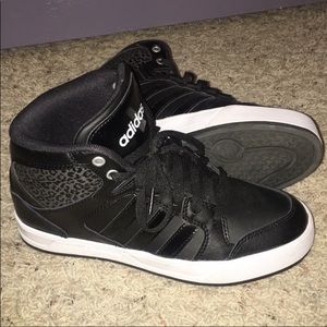 Black Adidas high top sneakers
